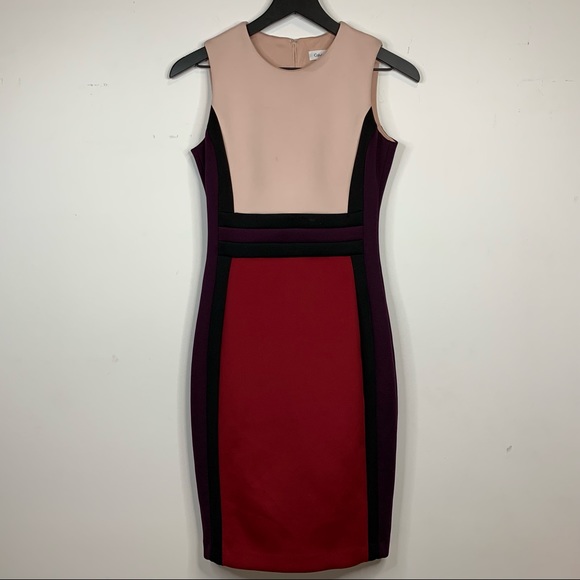 Calvin Klein • Career colorblock sleeveless dress - Picture 1 of 8